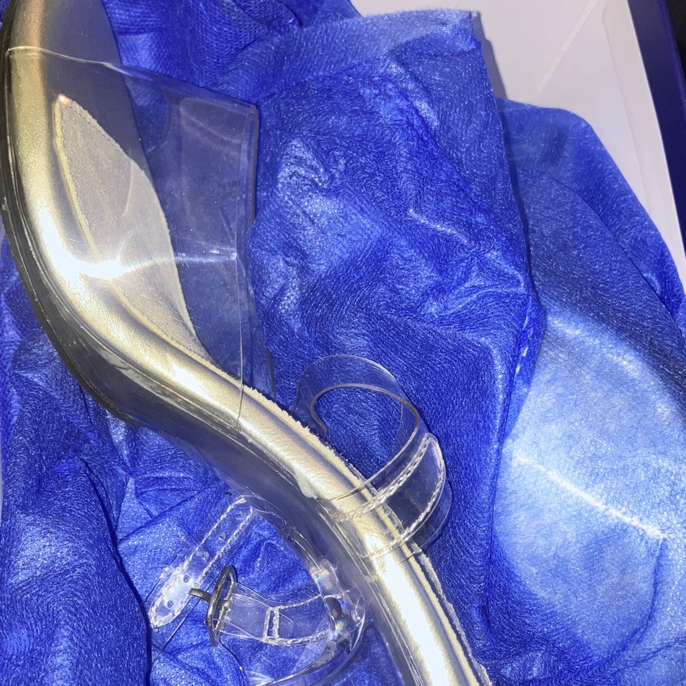 Fabulous Transparent and Silver Sandals